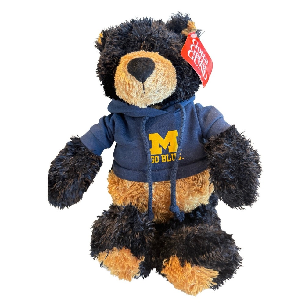 Very Rare Michigan Wolverines Chelsea Stuffed BEAR!LIMITED EDITION, NWT  Soft